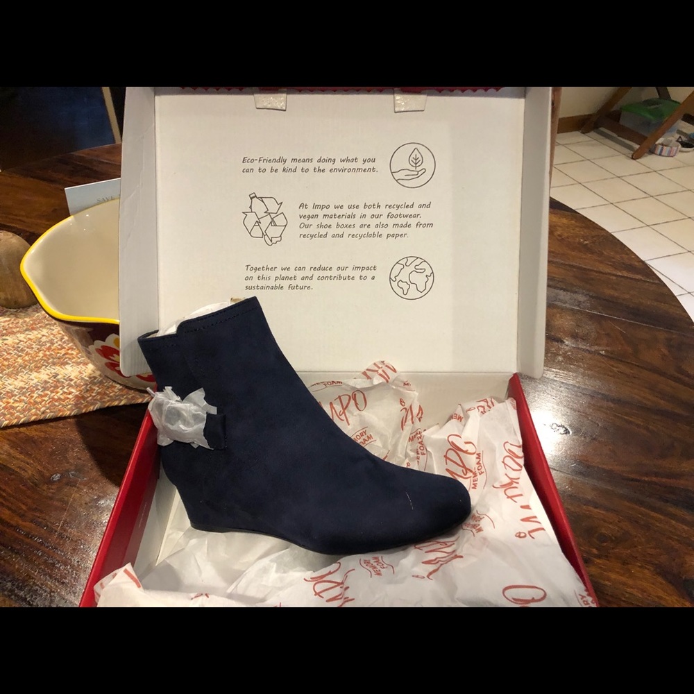 Navy Bootie